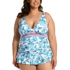 Women's La Blanca Over-The-Shoulder Tankini Swimsuit