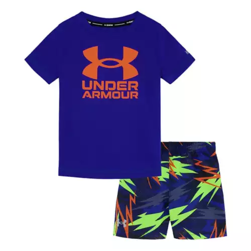 Baby Boys' Under Armour Rowdy Bolts T-Shirt And Shorts Set Swim Set Swimsuit 3 Baby Boys' Under Armour Rowdy Bolts T-Shirt And Shorts Set Swim Set Swimsuit