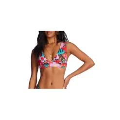 Women's Billabong Islands Away Reversible Plunge Bikini Top Swimsuit