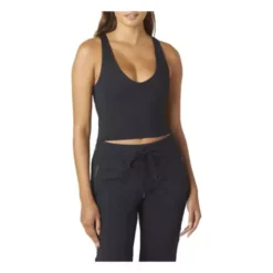 Women's Beyond Yoga Heather Rib Fresh Cut Cropped Tank Top